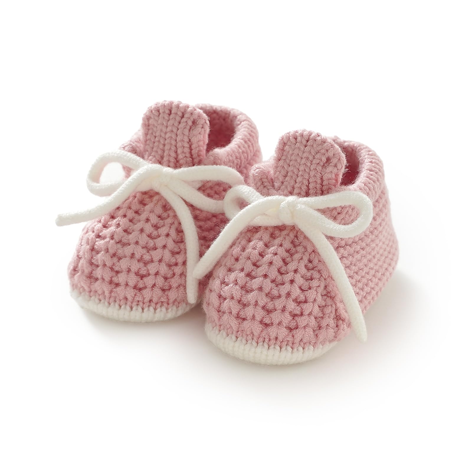 LAWKUL Baby Booties Knit Newborn Shoes Cozy First Walkers Infant Toddler Boots for Boy Girls 0-3 Months — view 8
