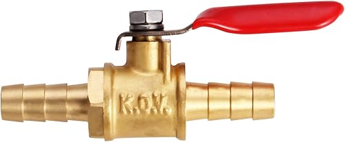 Litorange 2 piezas de interruptor de cierre de válvula de bola de latón sin plomo, manguera de 14 pulgadas de diámetro interior x 14 de pulgada