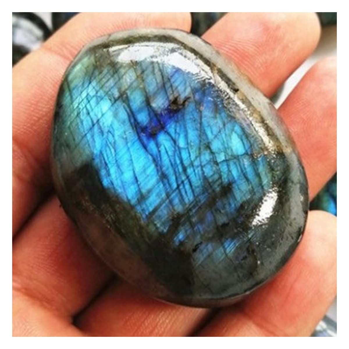 Piedra de palma de labradorita natural para armonizar tu hogar