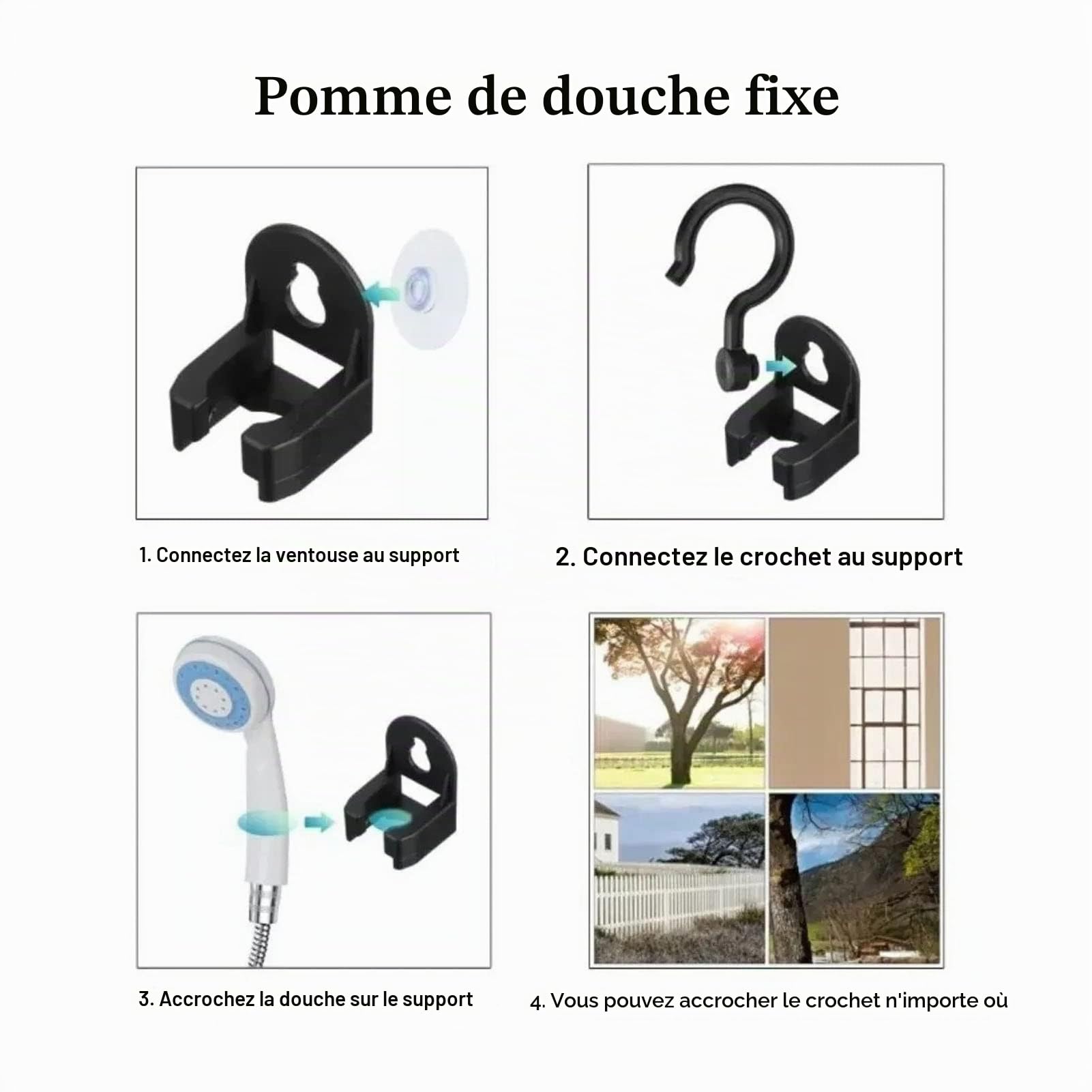 Douche Camping Shower, Portable Douche Extérieur, Batterie intégrée 2200mAh, Électrique Ordinateur de Poche Douche, Pompe De Douche électrique Rechargeable, pour la Randonnée, Les Voyages