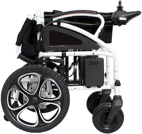 Miniatura 13 de Rubicon Silla de ruedas eléctrica plegable todo terreno DX01, motor de 500 W, rango de 12 millas, capacidad de 300 libras. Duradera, potente. Silla