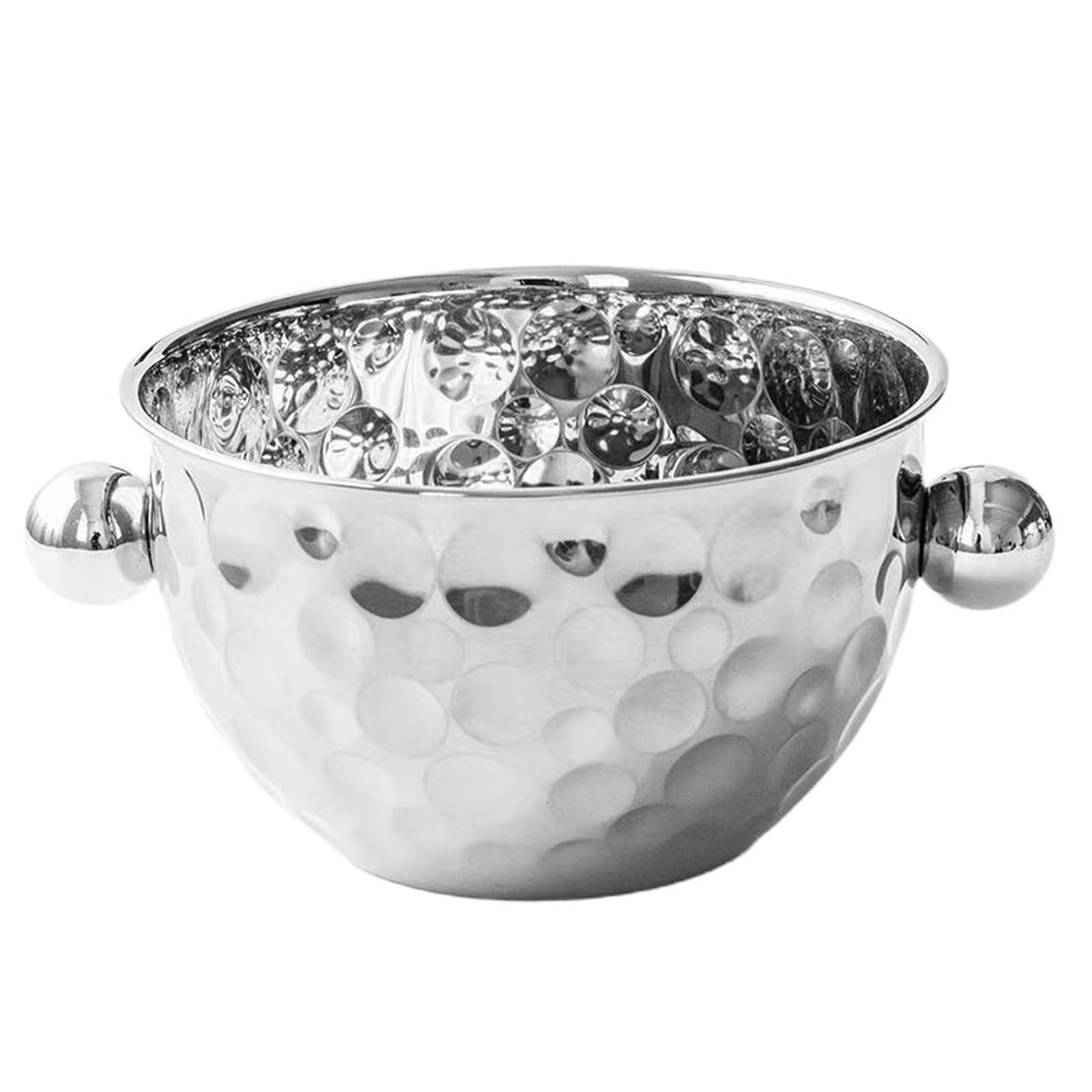 Asukohu Multipurpose Ice Buckets for Wine Chilling Table Centerpieces Rustproof Hammered Beverage Tub for Camping Picnics Rustless Hammered Ice Container