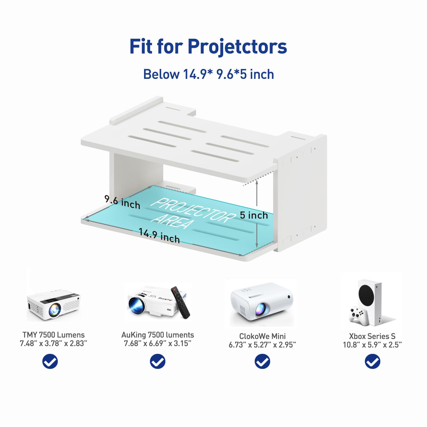 Projector Shelf,16.2" X 11" (L*W),Projector Wall Mount