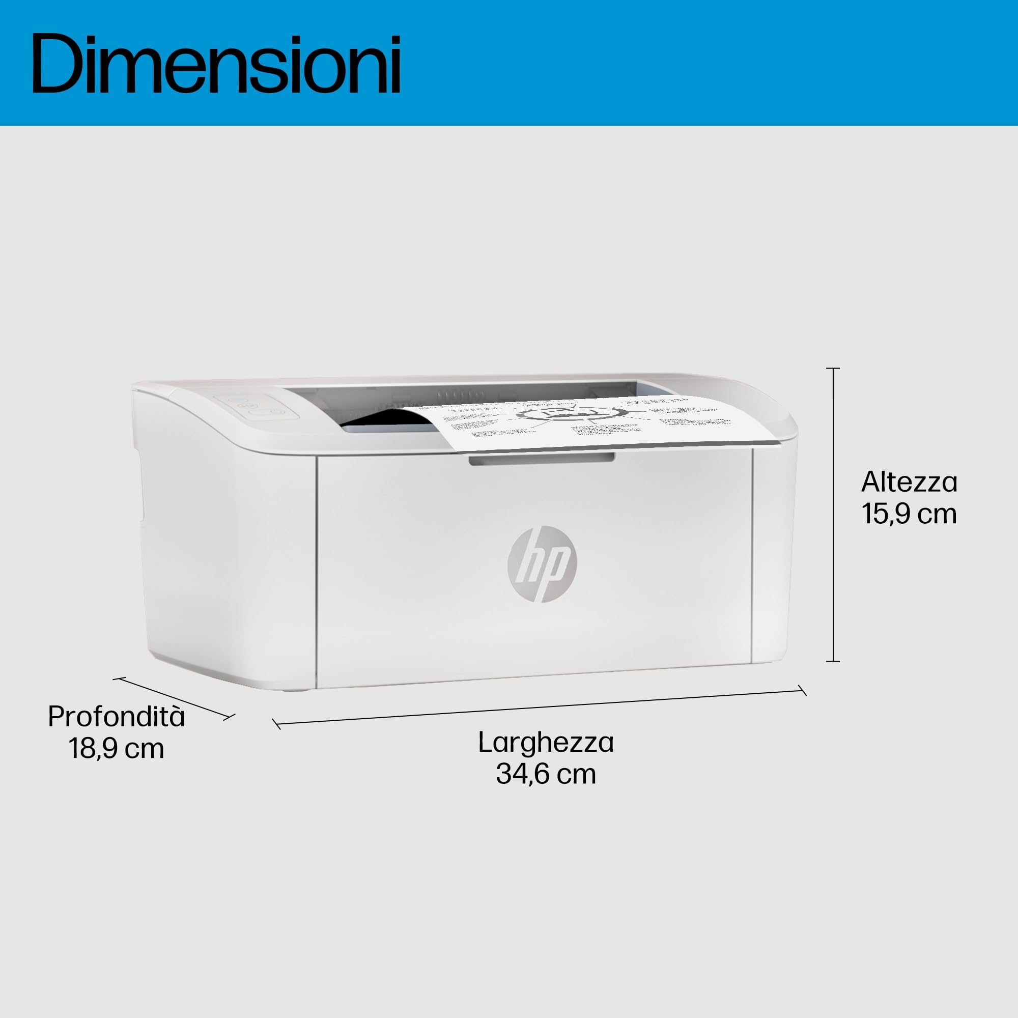 HP LaserJet M110we 7MD66E, Stampante a Singola Funzione Laser A4 Monocromatica, Stampa Fronte e Retro Manuale in b/n, 20 ppm, Wi-Fi, Smart, Bianca