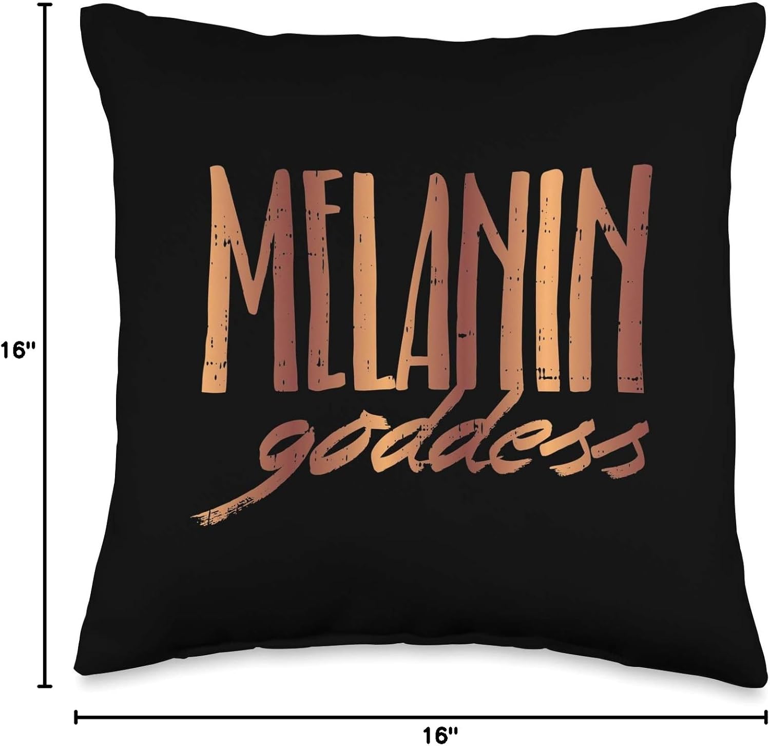 Melanin Goddess Black Queen African American Women Girl Gift Throw Pillow