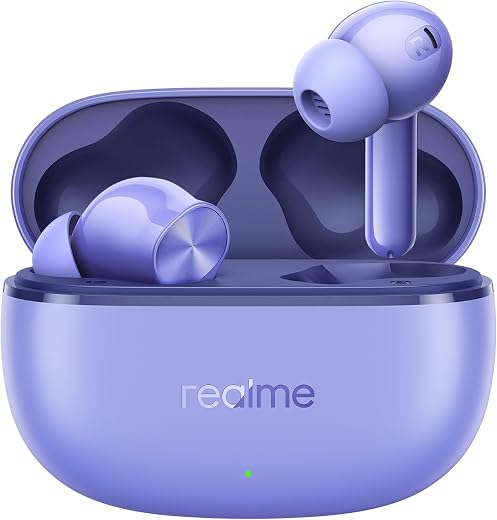 realme Techlife Buds T100 with up to 28 Hours Playback & AI ENC for Calls Bluetooth Headset (Black, True Wireless)
