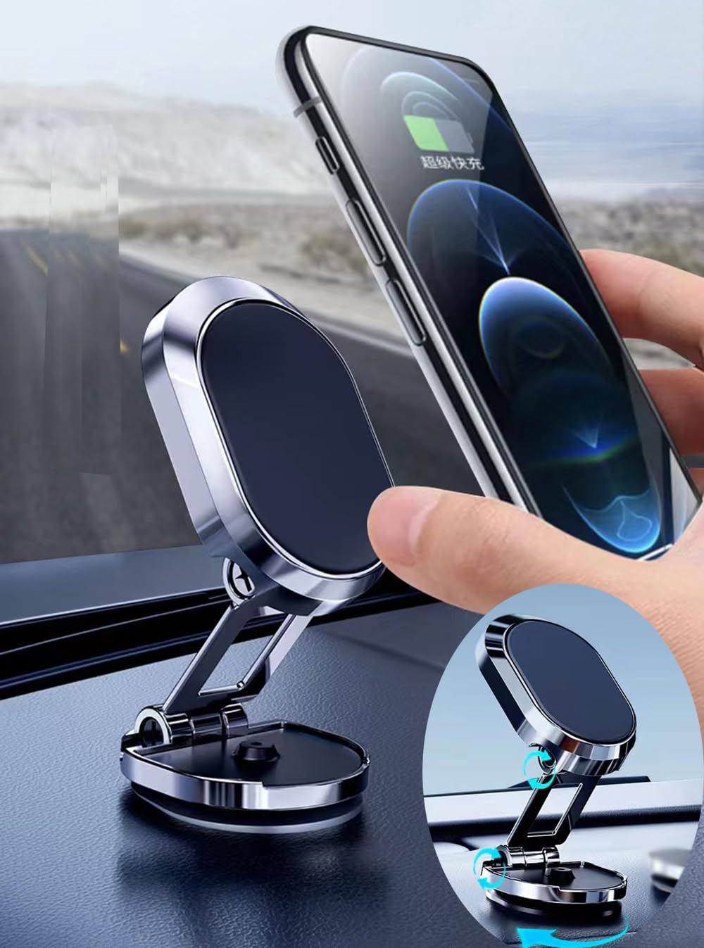CARGRIP Porta Cellulare Auto Magnetico Adesivo - Supporto Telefono Auto Magnetic