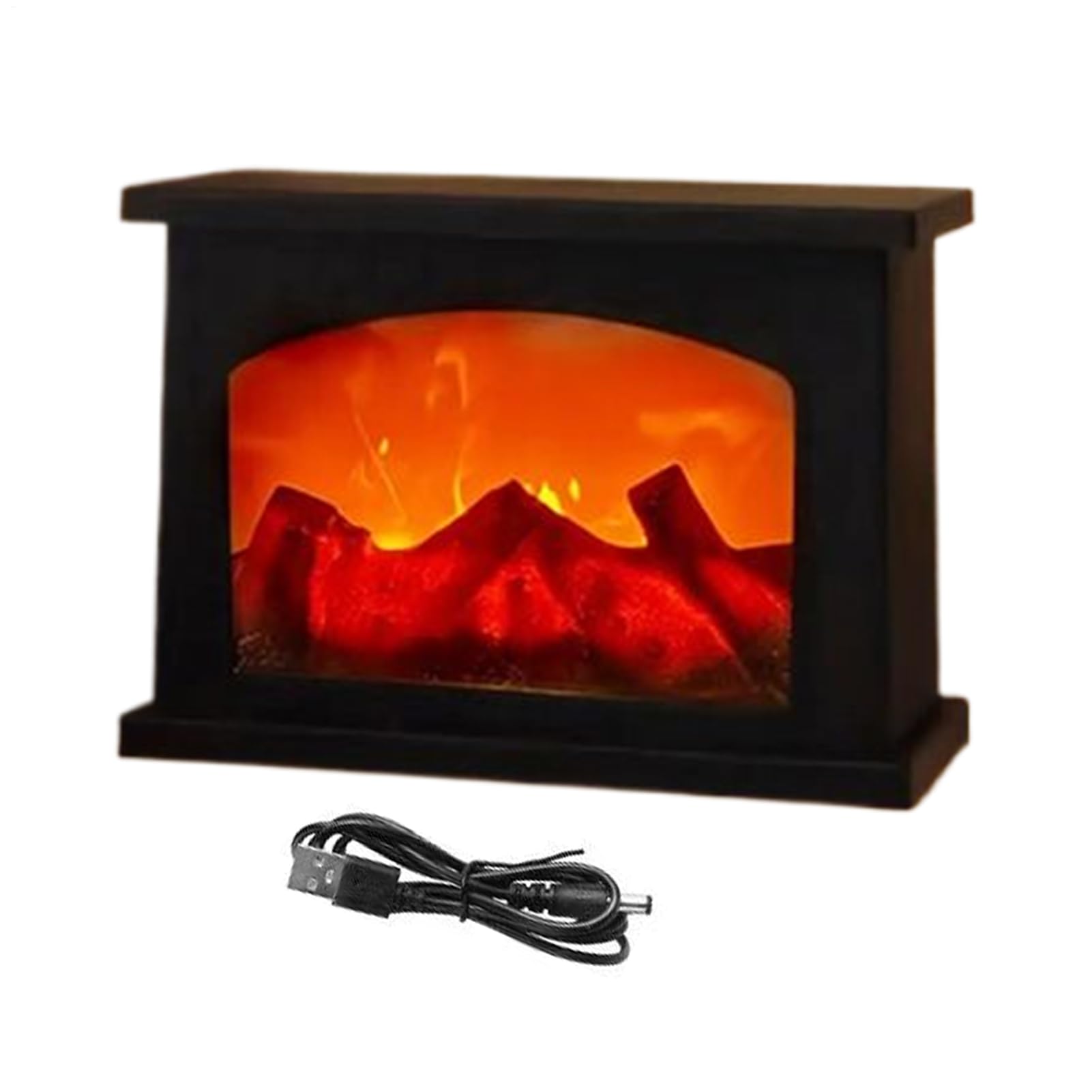 Lanternes décoratives pour cheminée à piles avec chargement USB sans flamme