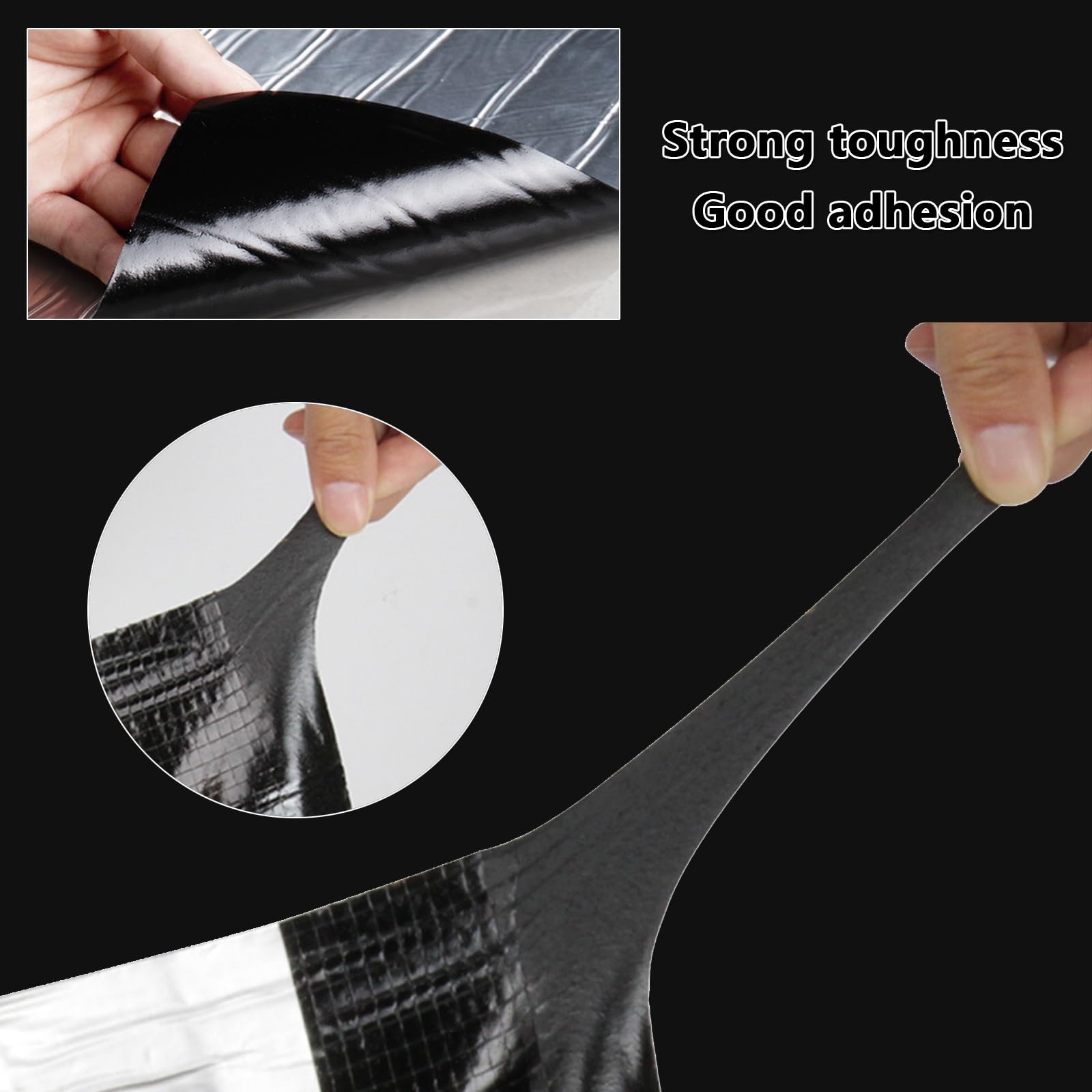 Relleno autoadhesivo de grietas de asfalto, cinta de aluminio para reparación de techos y caravanas, UV y resistente a la intemperie