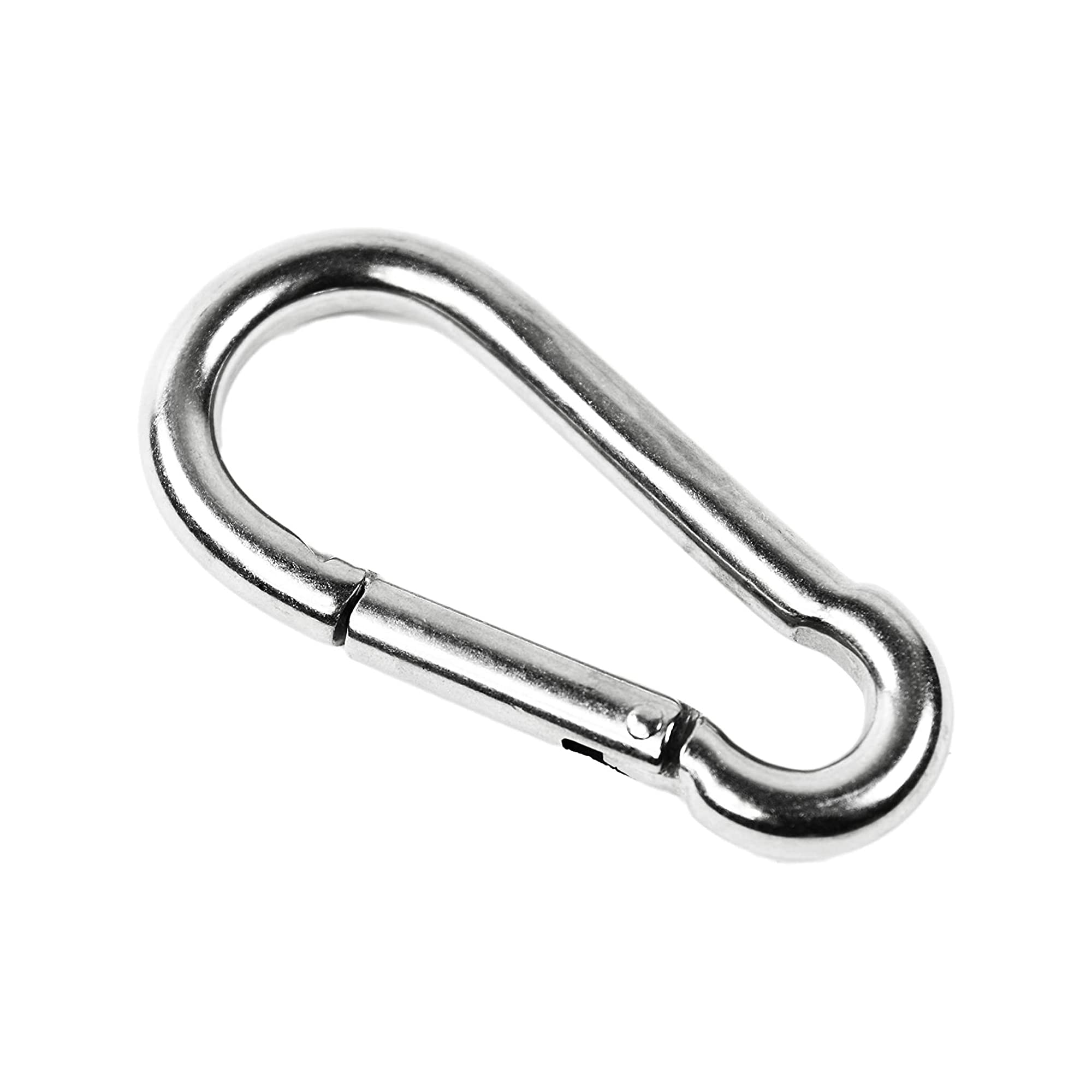 Marine City 316 Stainless-Steel 3-1/8” Carabiners/Clip Snap Hook with Ring for Climbing, Fishing, Hiking