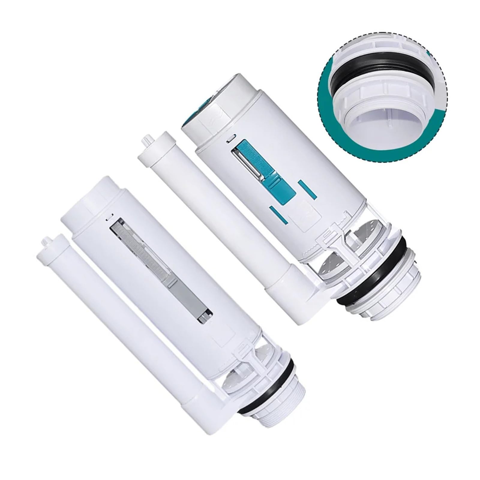 Fluxómetro manual para inodoro Válvula De Entrada Inodoro Dividida, Súper Ahorradora Agua, Drenaje Dos Botones, Herramientas Manuales, Accesorios(27cm)