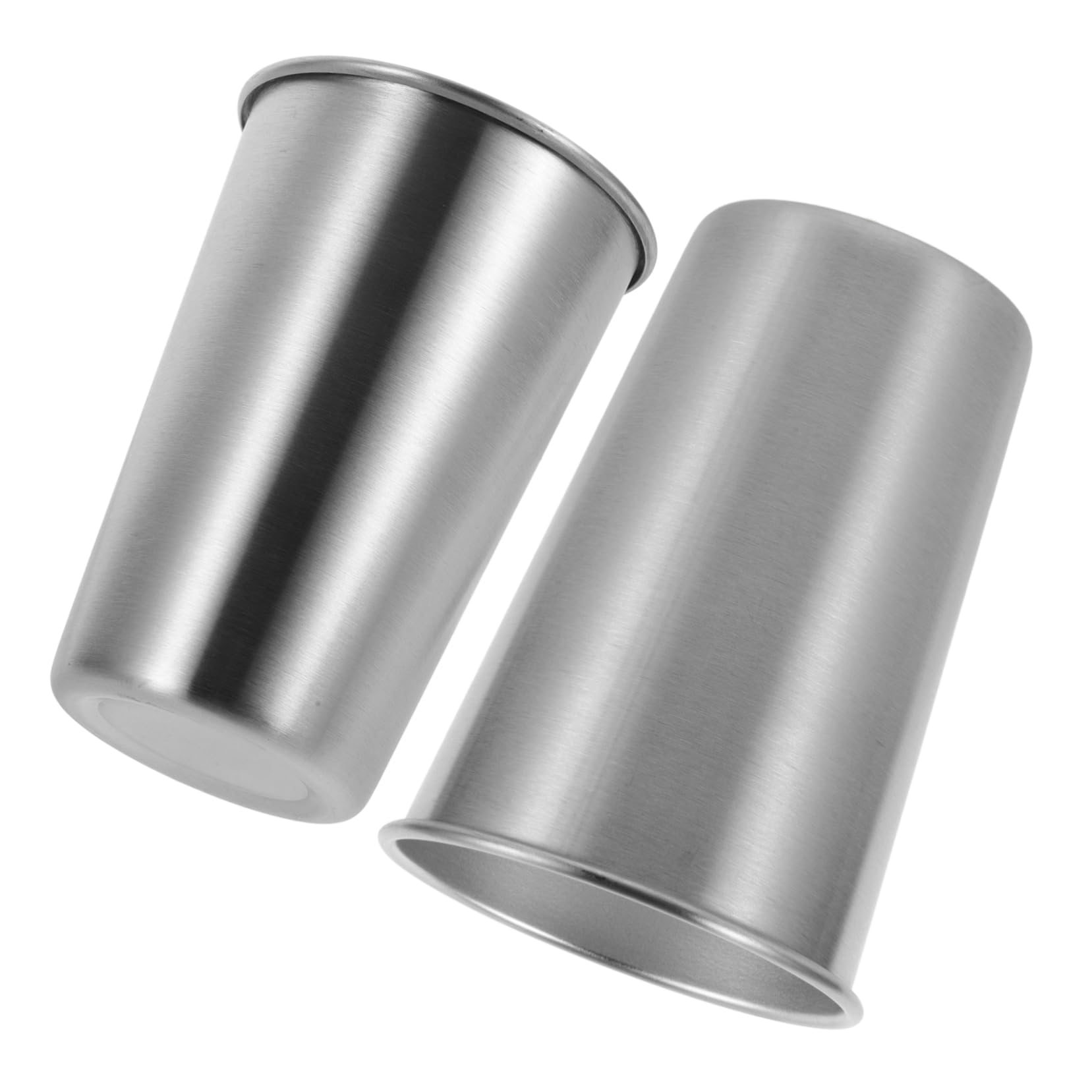 HEALEEP 2pcs Stainless Steel Water Cup Beverage Mug for Beer Whiskey Cocktails Multipurpose Drinking Cup for Office Party Outdoor Use