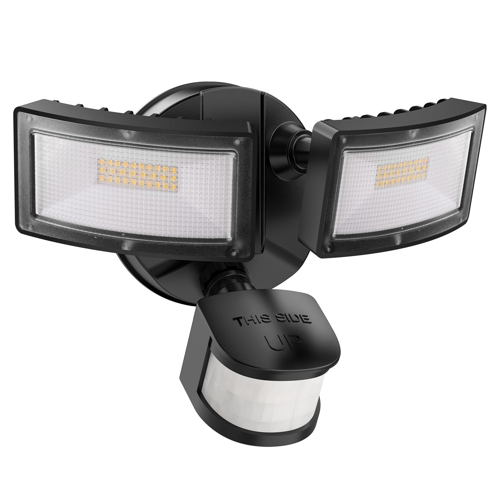 36W LED Flood Motion Sensor Outdoor Lights,5000K LED Security Light,IP54 Waterproof,3000LM,3 Detection Modes,5 Lighting Modes for Garage,Yard,Porch,Black