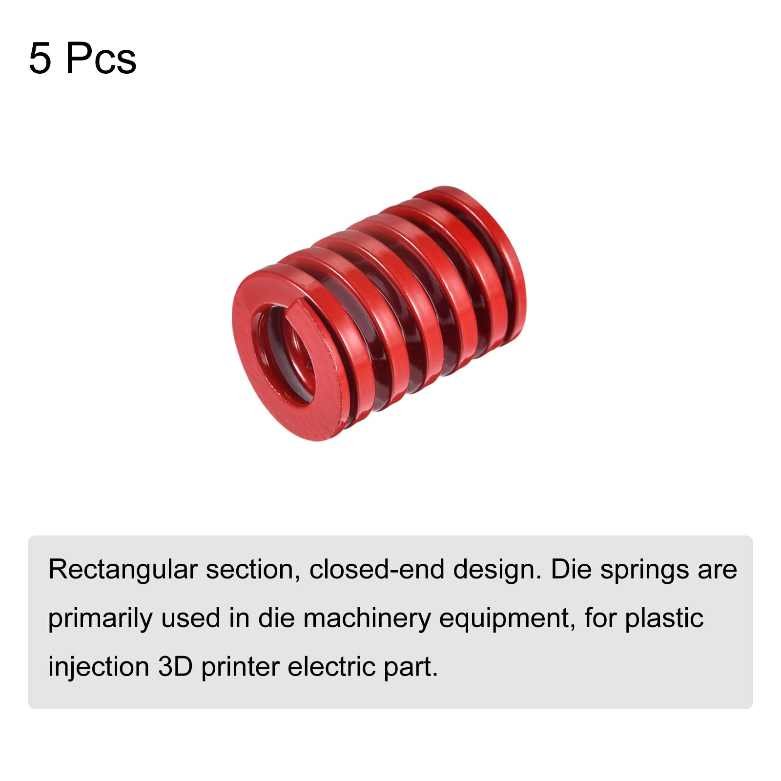 Sourcing Map 10x Werkzeugfedern 8mm Außendurchmesser - 90mm Druckfedern Für 3D-Drucker & Elektroteile (Gelb, Leichtlast)