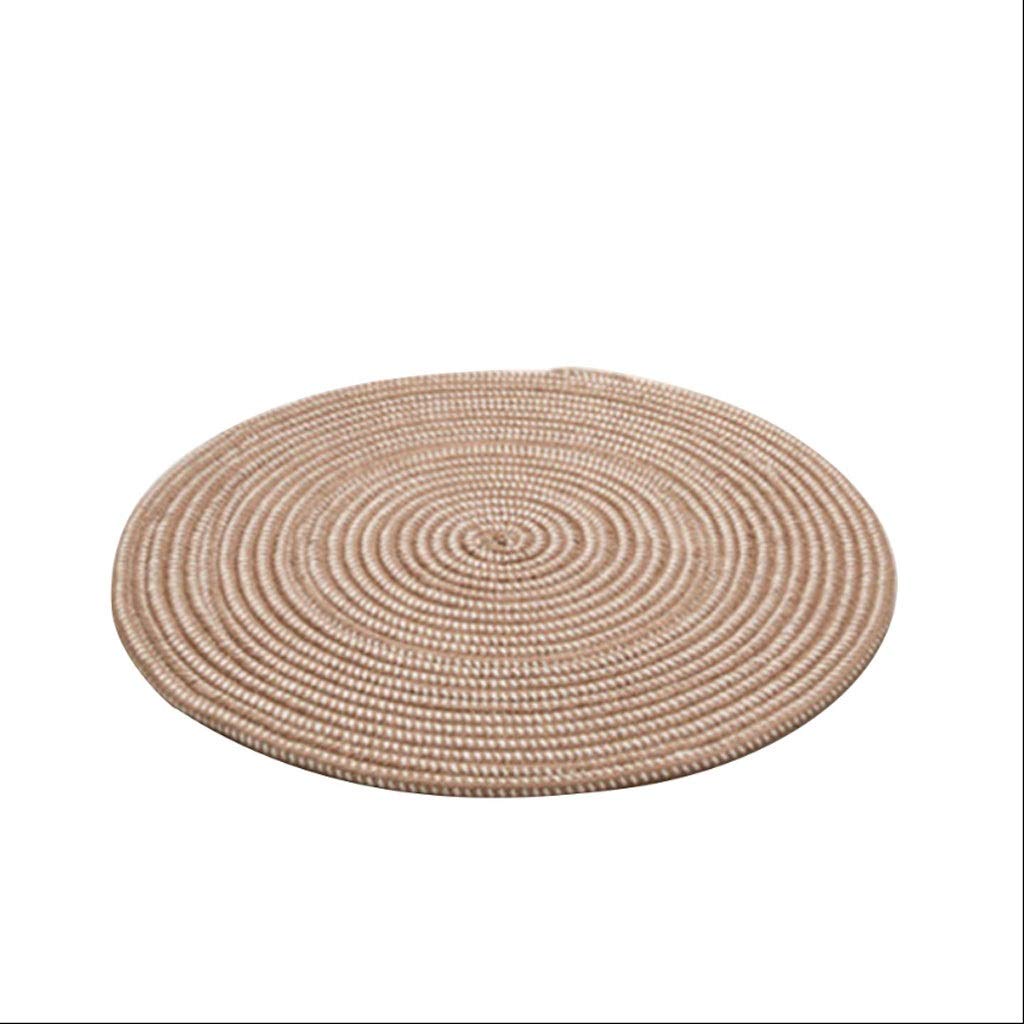 Tapis rond tricoté antidérapant et tapis de protection pour fauteuil de bureau