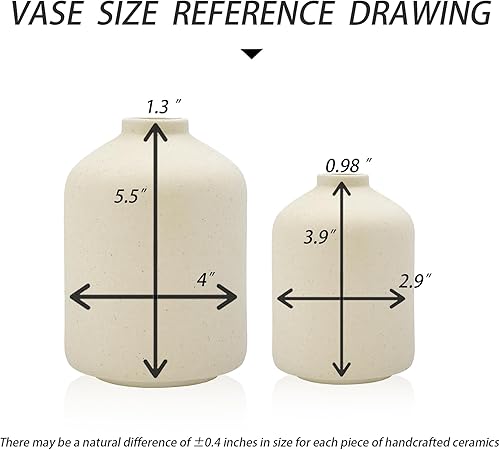 Miniatura 2 de Jarrón de cerámica para decoración del hogar, florero de cerámica, florero seco, decoración de sala de estar, arreglo floral, accesorios de disparo,