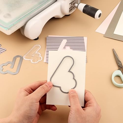 Miniatura 8 de BAOFALI Juego de 9 troqueles de corte de números 0 a 8 para manualidades, manualidades, manualidades, troqueles de corte de metal para bricolaje,