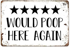 White Claw Sign: Funny Five Star Rating Bathroom Sign Decor