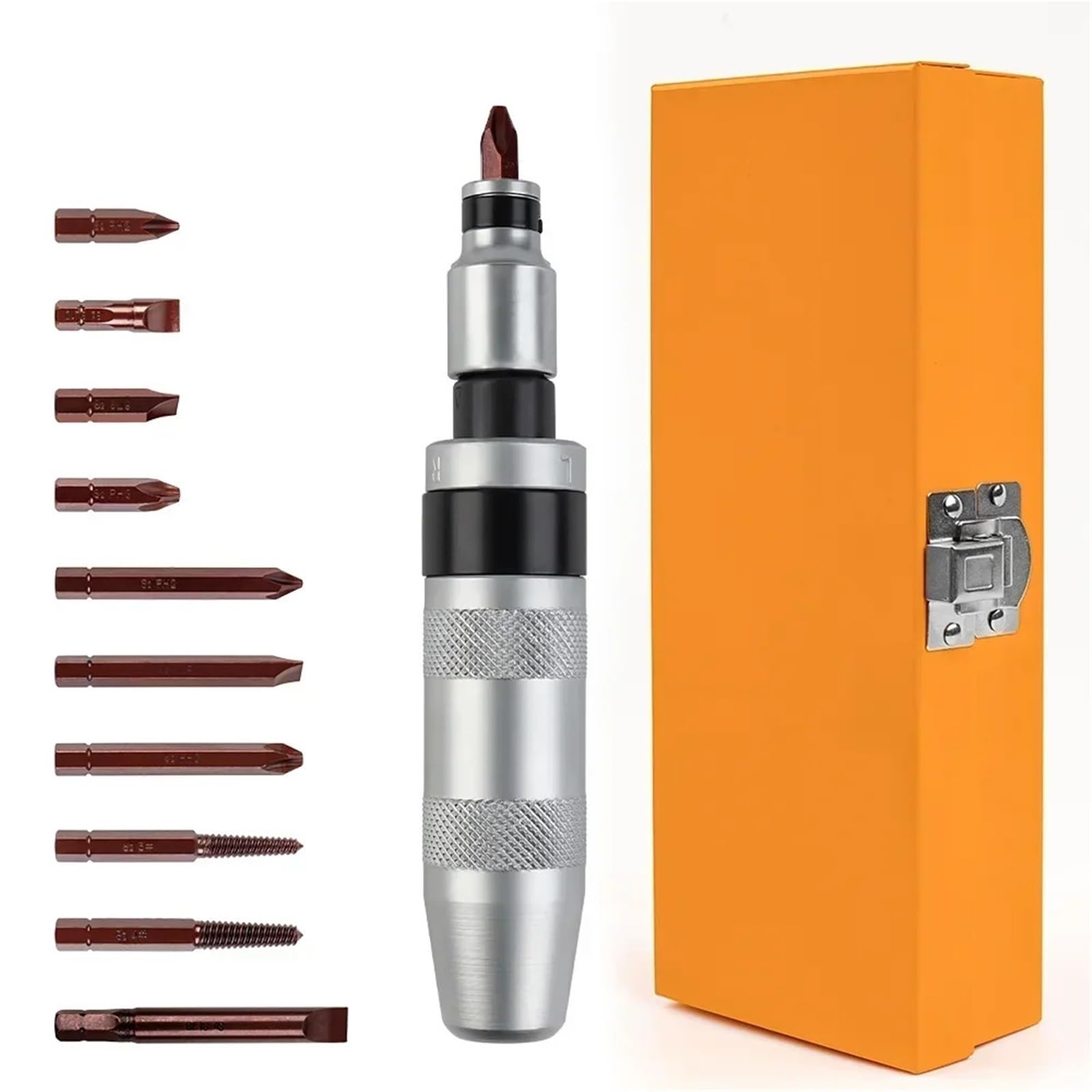 Amrttwy 1 Screwdriver, 7/12 Pcs Manual Impact Screwdriver Portable Reversible Driver Household Cordless Kit Hand Repair(12Pcs)