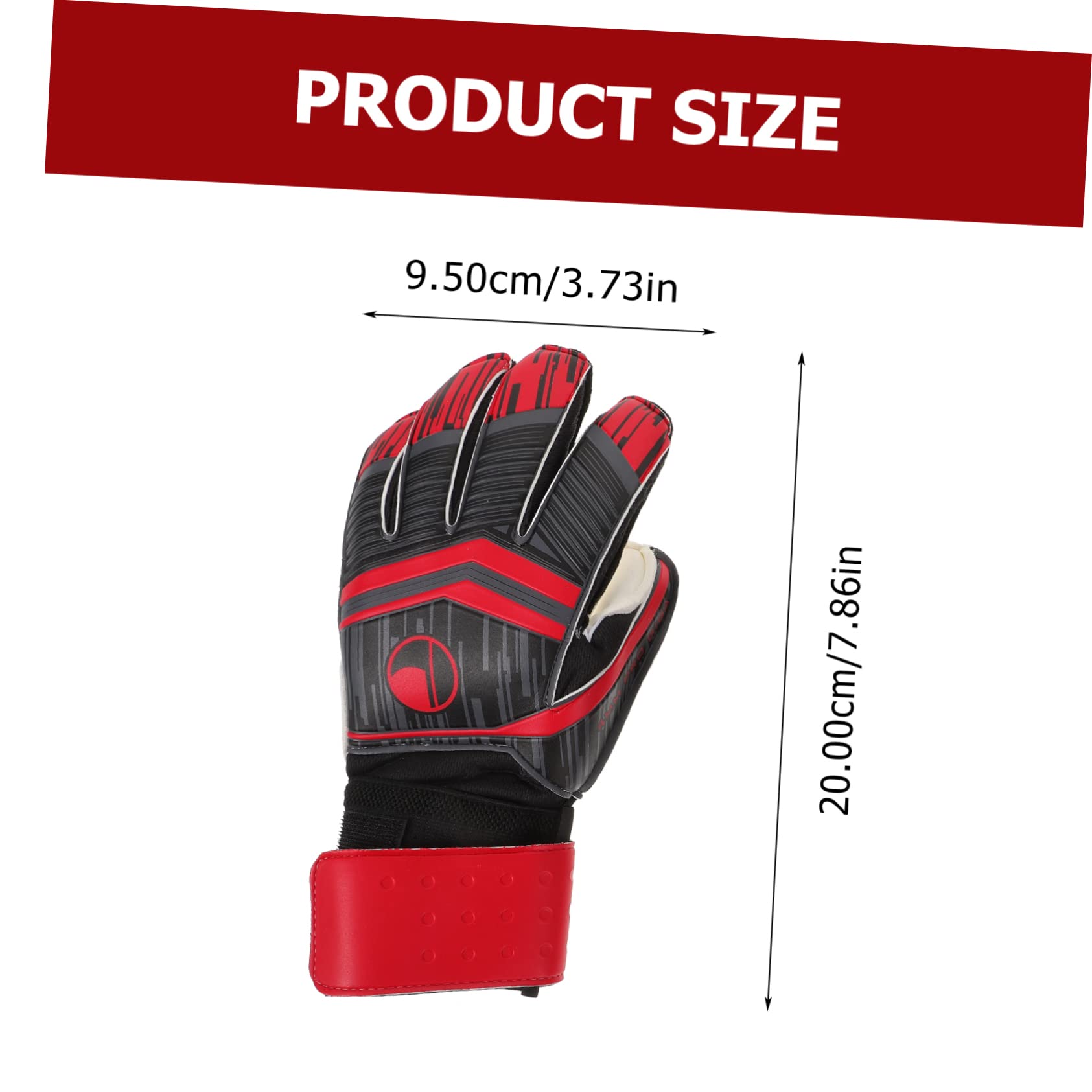 Abaodam 1Pair Red Goalie for Soccer Wrist Support Non Slip Grip Youth Adult Football Equipment Durable Finger Protection