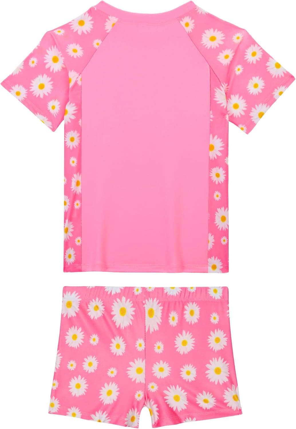 Girls Swimsuit 2 Piece Rash Guard Set Short Sleeve Bathing Suits UPF 50+ Summer Beach Swimwear - Image 2