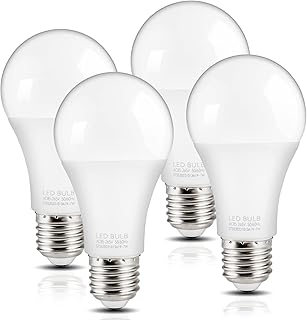 BESMAIJA A19 LED Light Bulbs,7W LED Light Bulb, 60W Equivalent, 3 Color Light Modes, LED Bulbs Temperature 3000-6000K, 630 Lumens, E26 Base LED A19 Light Bulb, UL Listed, 4-Pack