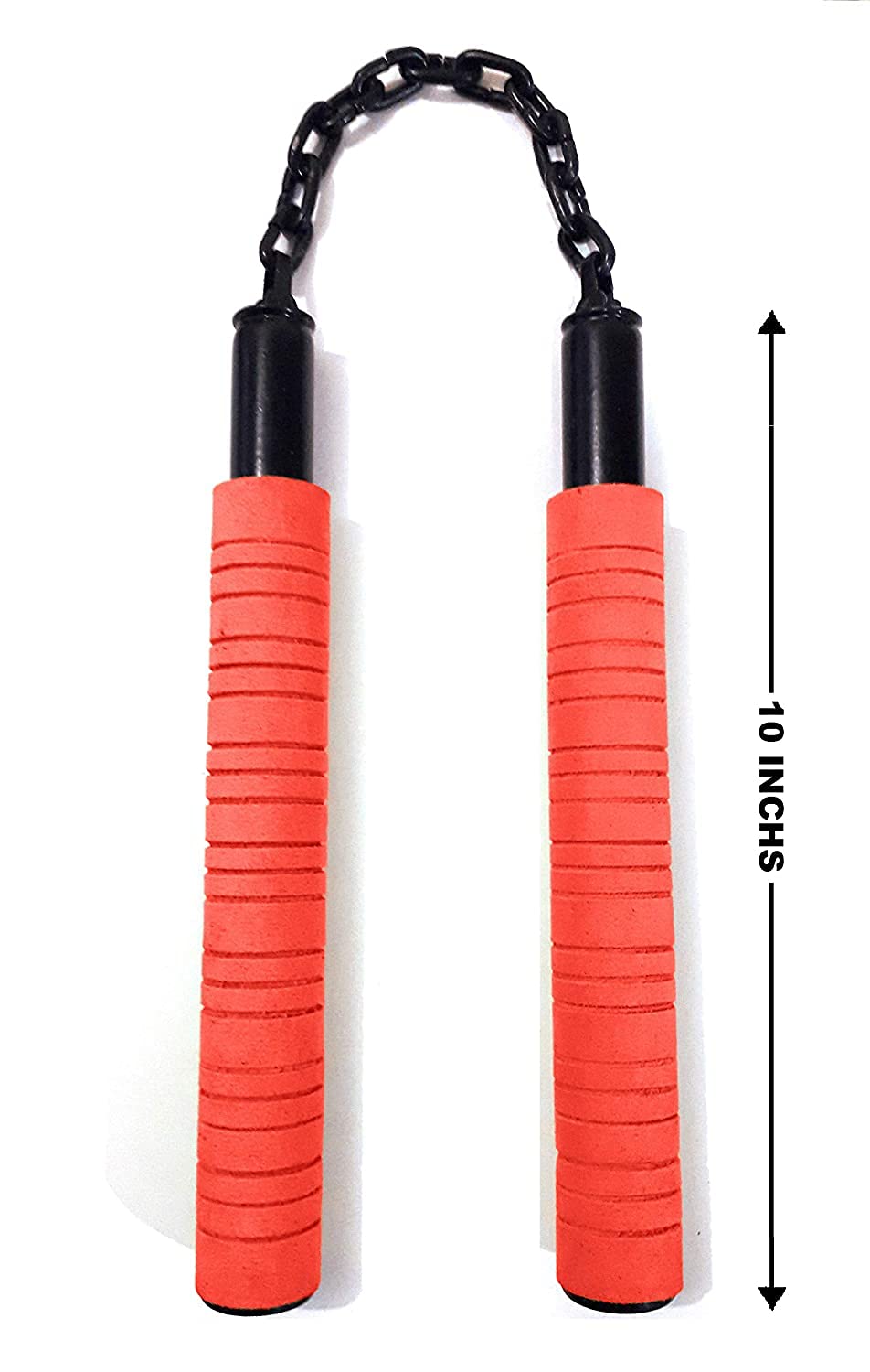 CASHWIN Rubber Foam Nunchaku Stick10 and (9-inch Metal Chain - Black) Pack of 1 (Red) (B0994QBGQ5) Amazon Price History, Amazon Price Tracker