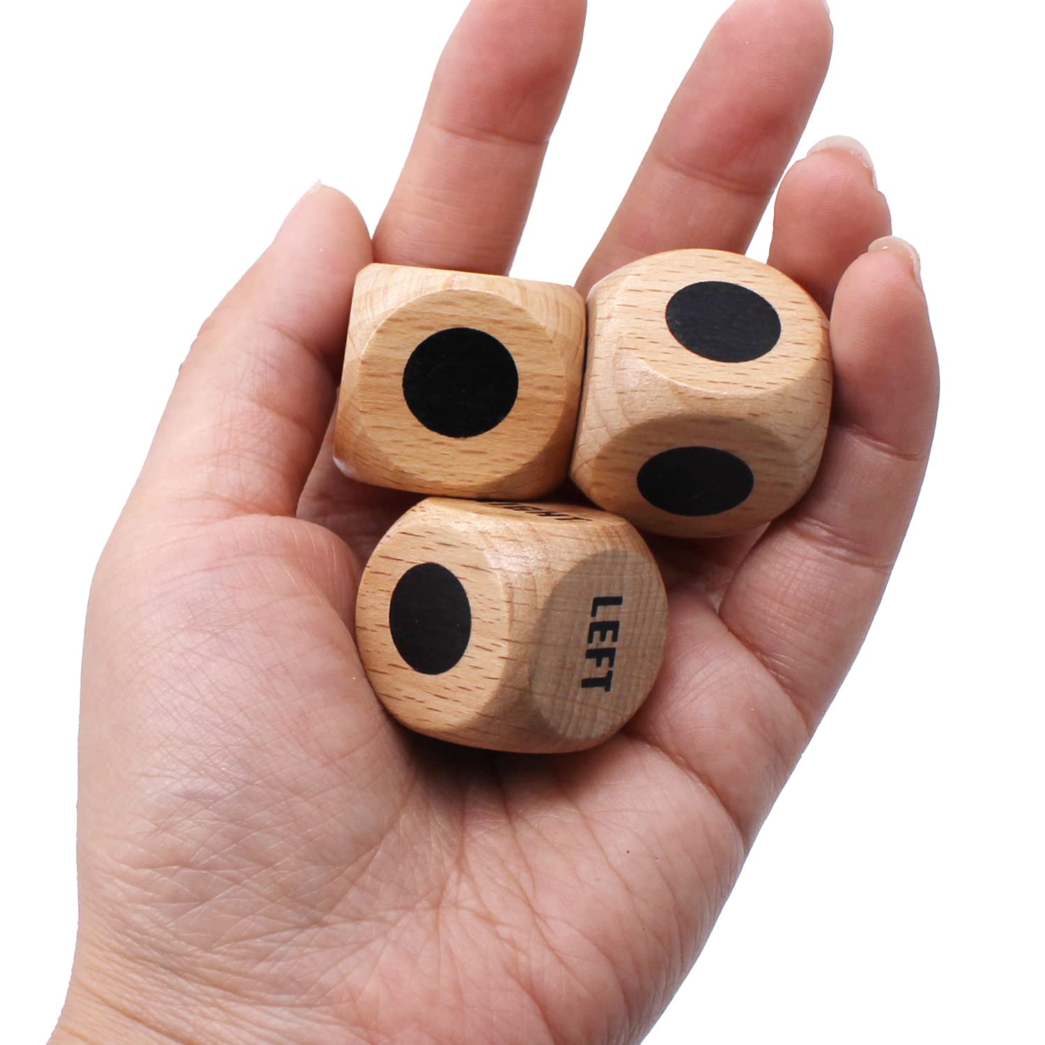 Amazon.com: Bilywey 6pcs Left Right Center Game Dice 1 inch Beech