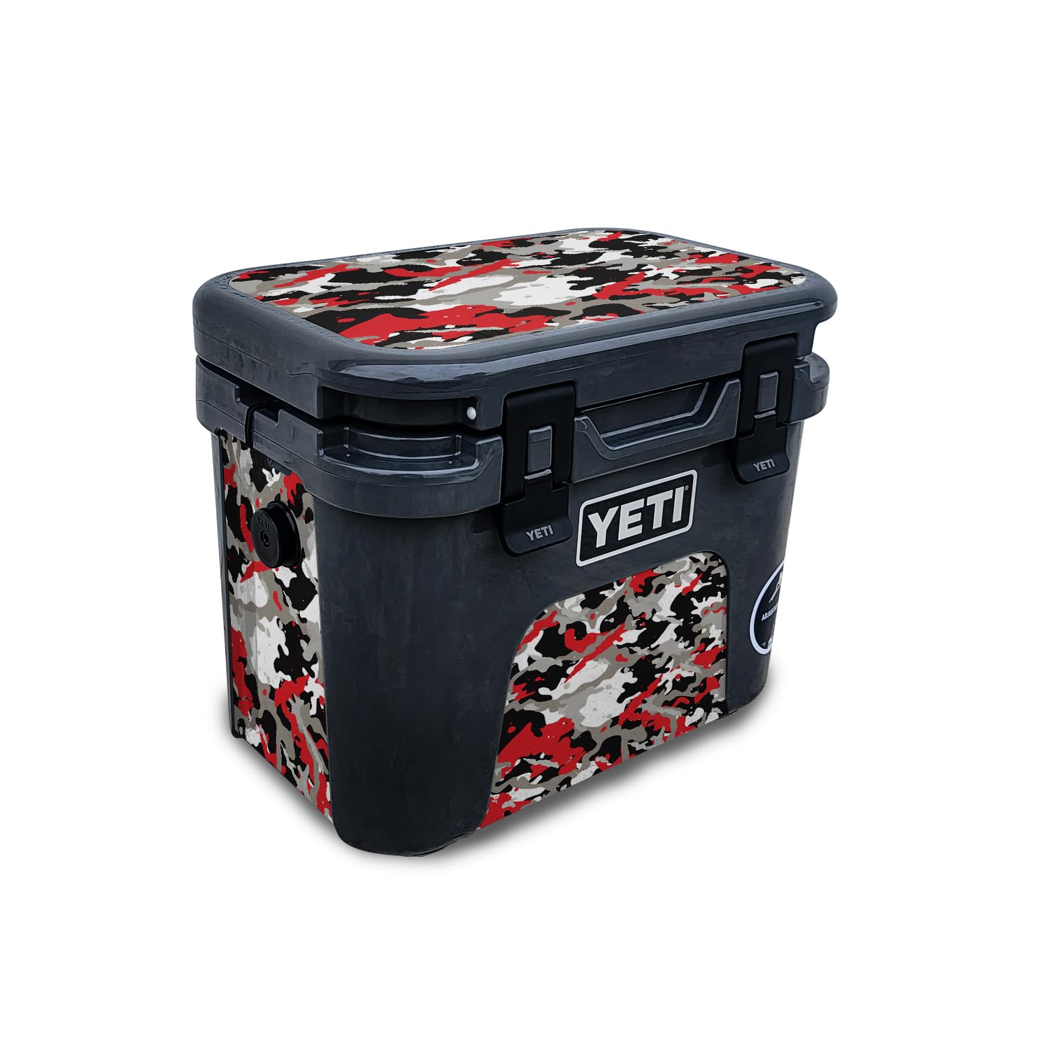 Skin Compatible with Yeti Roadie 15 Hard Cooler - Red Camo - Premium 3M Vinyl Protective Wrap Decal Cover - Easy to Apply | Crafted in The USA by MightySkins