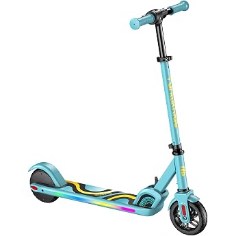 FanttikRide C9 Pro electric scooter for children 8-12 years, colorful rainbow lights, 8/12/16 km/h, 8 KM range, LED display,