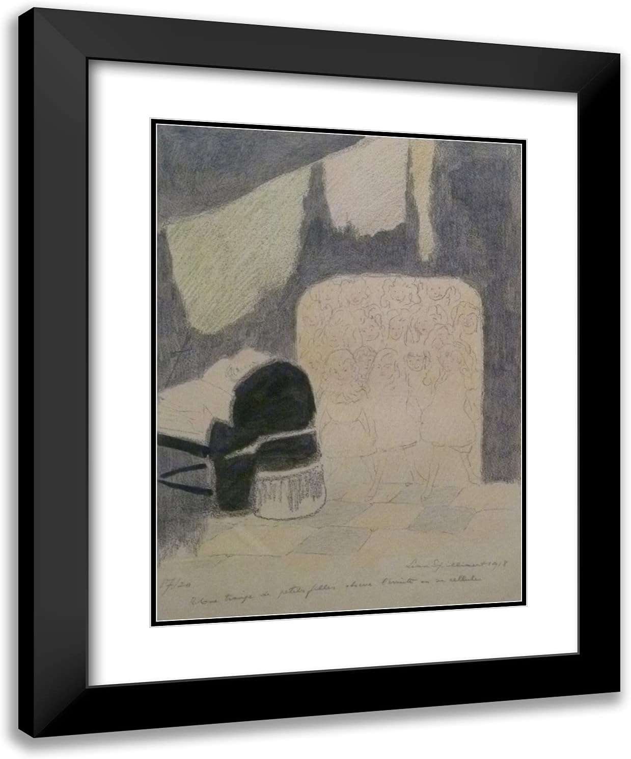 ArtDirect Spilliaert, Leon 20x24 Gold Ornate Framed Art Print with Double Matting Titled: Glass bell I
