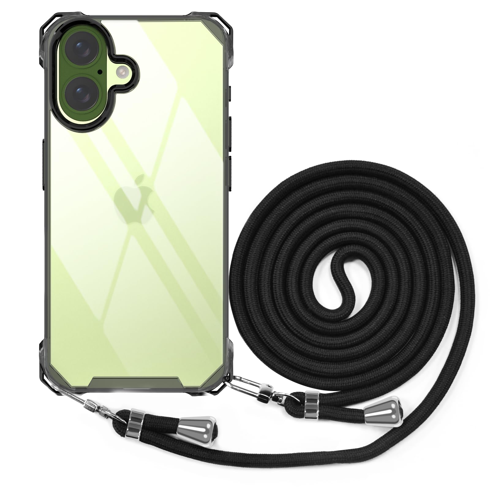 Photo 1 of BEIMEITU Strap Crossbody Case for iPhone 17, Transparent Crossbody Cover with Neck Cord Strap,Clear PC Landyard Phone Case for iPhone 17