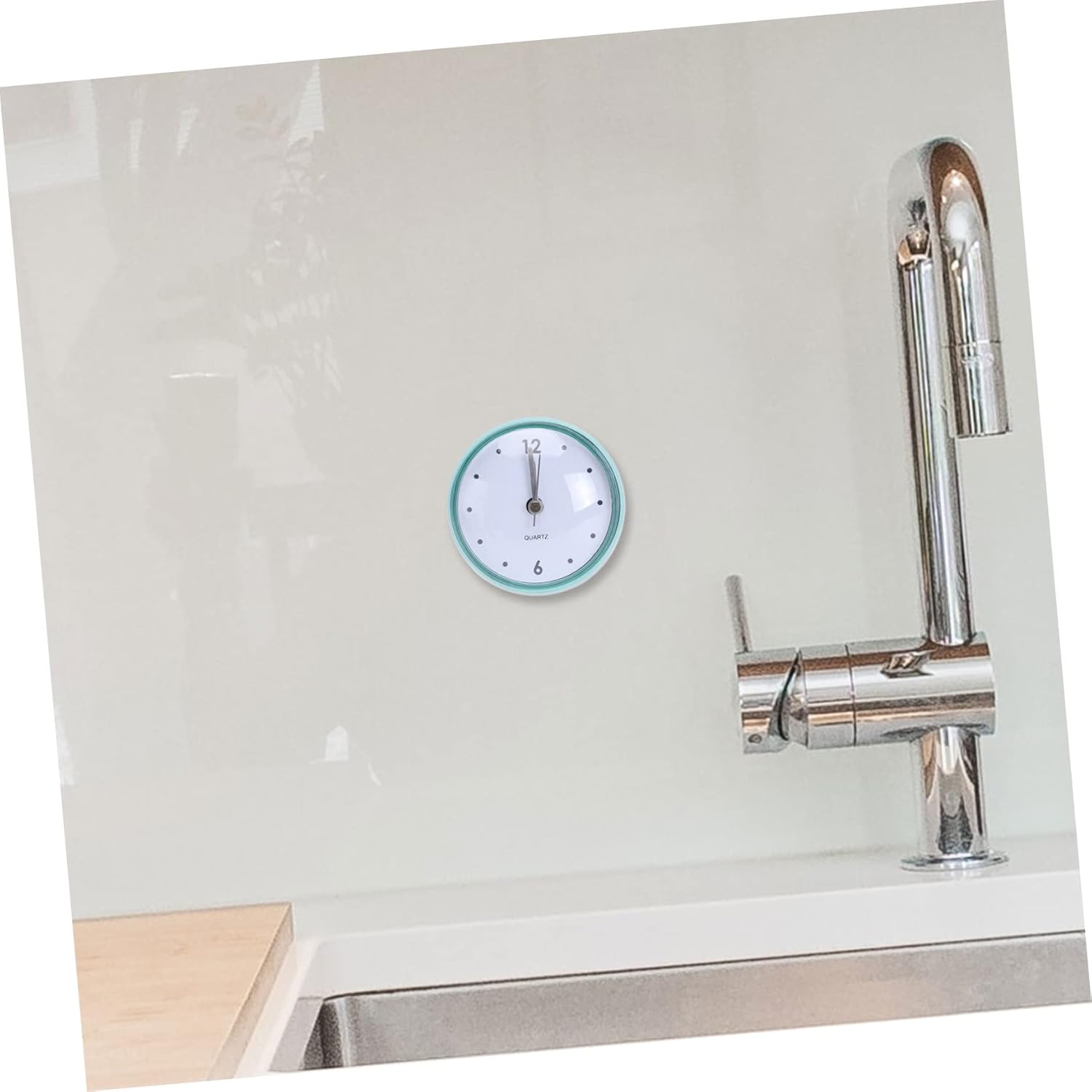 2 Pcs Sucker Clock Bathroom Wall Shower Clock Small Clocks Bathroom Alarm Clock Digital Timer Kitchen Digital Wall Clock Waterproof Wall Clock Abs Mute Solution Office