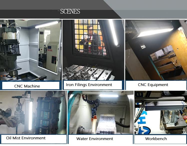 lámpara de trabajo led, luz del tubo de la máquina CNC 24V luces impermeables a prueba de explosión Iluminación interna industrial para la máquina de fresado de perforación (20, Vatios)
