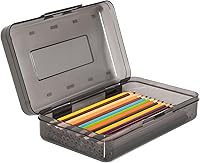Vista 8 de Caja de lápices, estuche de lápices de gran capacidad, cajas de lápices de plástico para niños, niñas, niños y adultos, caja de almacenamiento