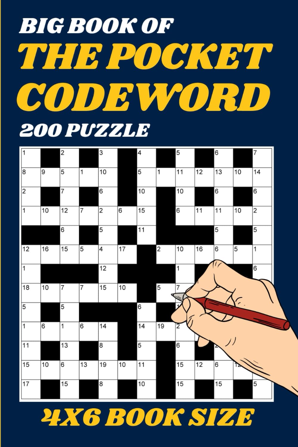 Big Book Of Pocket Codeword Puzzle Book (4x6) - 200 Coded Crossword Puzzles for Travel & Brain Training: Compact and Portable Word Challenge | Fun Logic Puzzles for Adults & Seniors