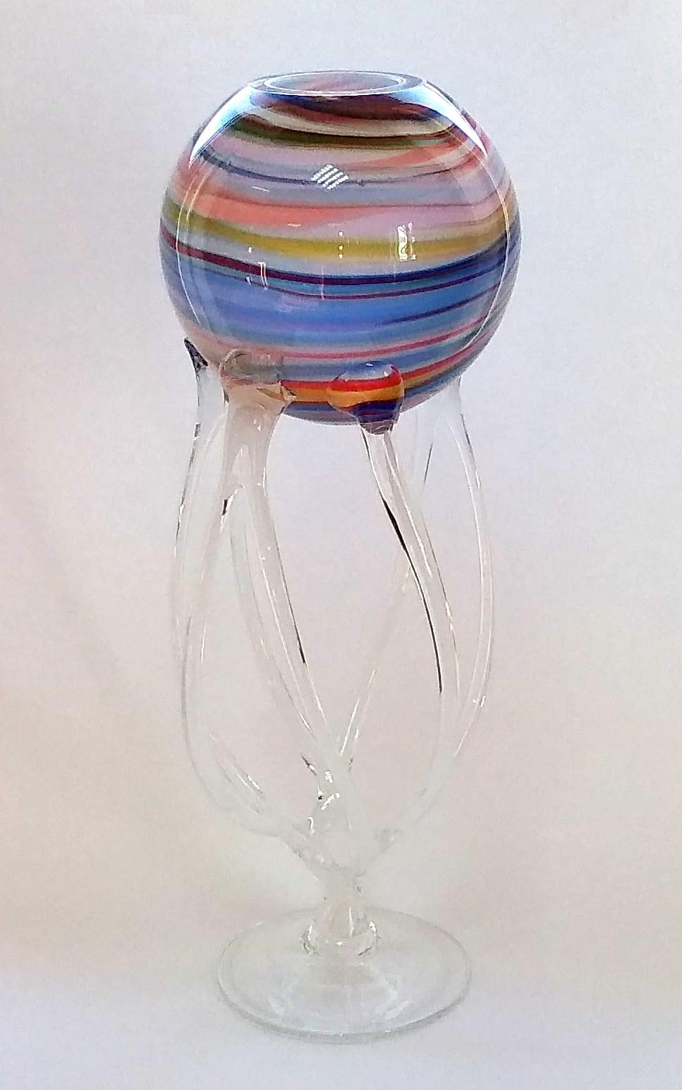 Vase multicolore en verre soufflé pour décoration d'intérieur moderne