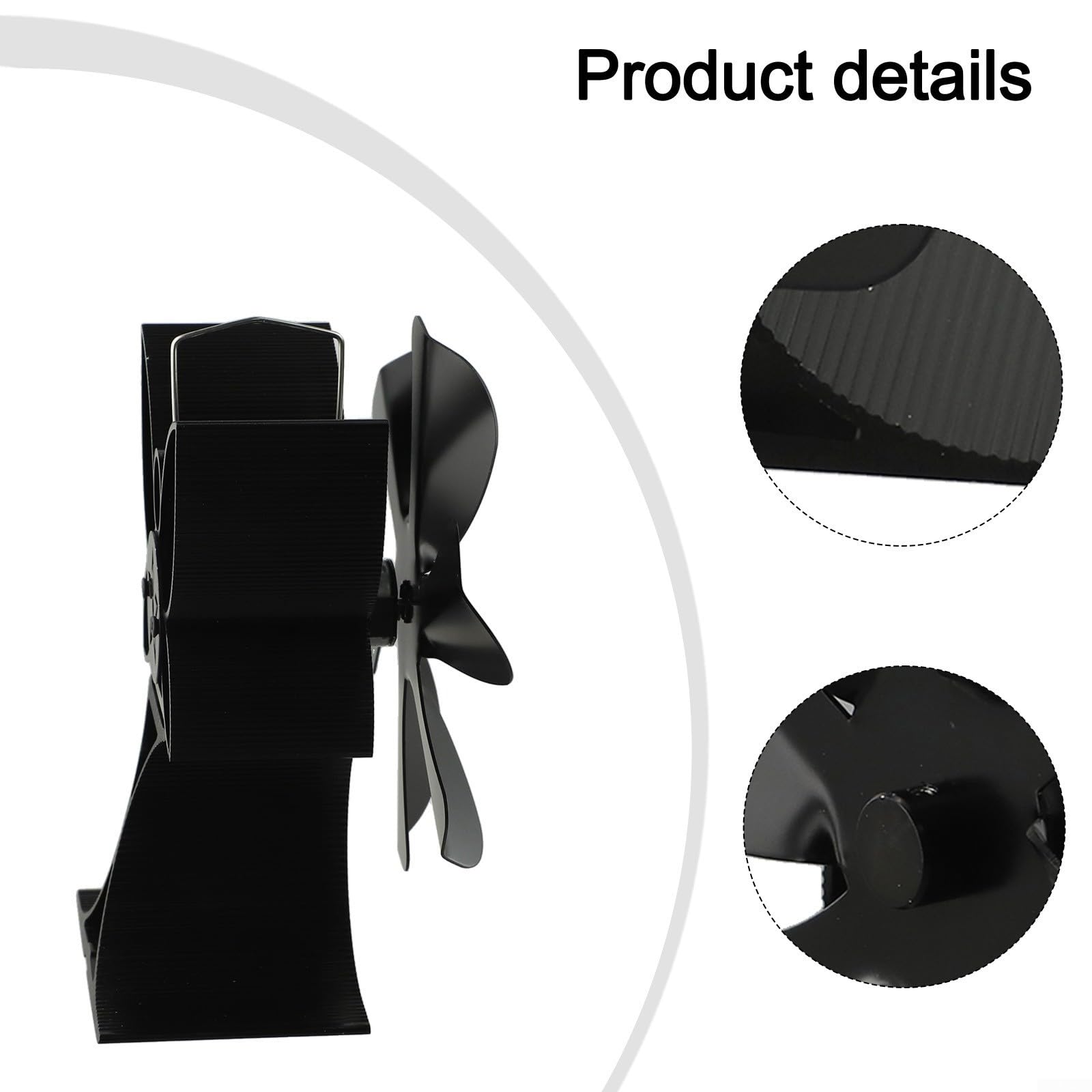 Ventilador de estufa alimentado por calor, ventilador de quemador de troncos con tecnología de arranque automático y funcionamiento autoalimentado