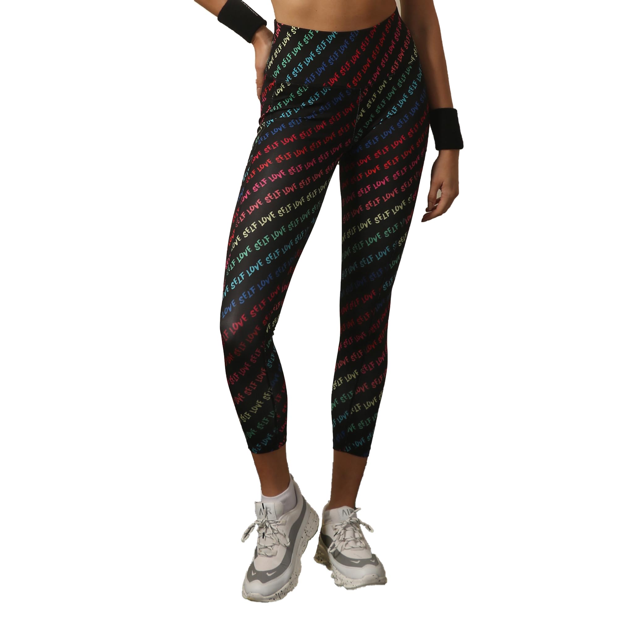soie Women's High Waist Ankle Length Quick Dry Printed Sports Leggings Gym wear | Active Wear Skinny Tights Strechable Legging Yoga Pants with Side Pockets-picture-43