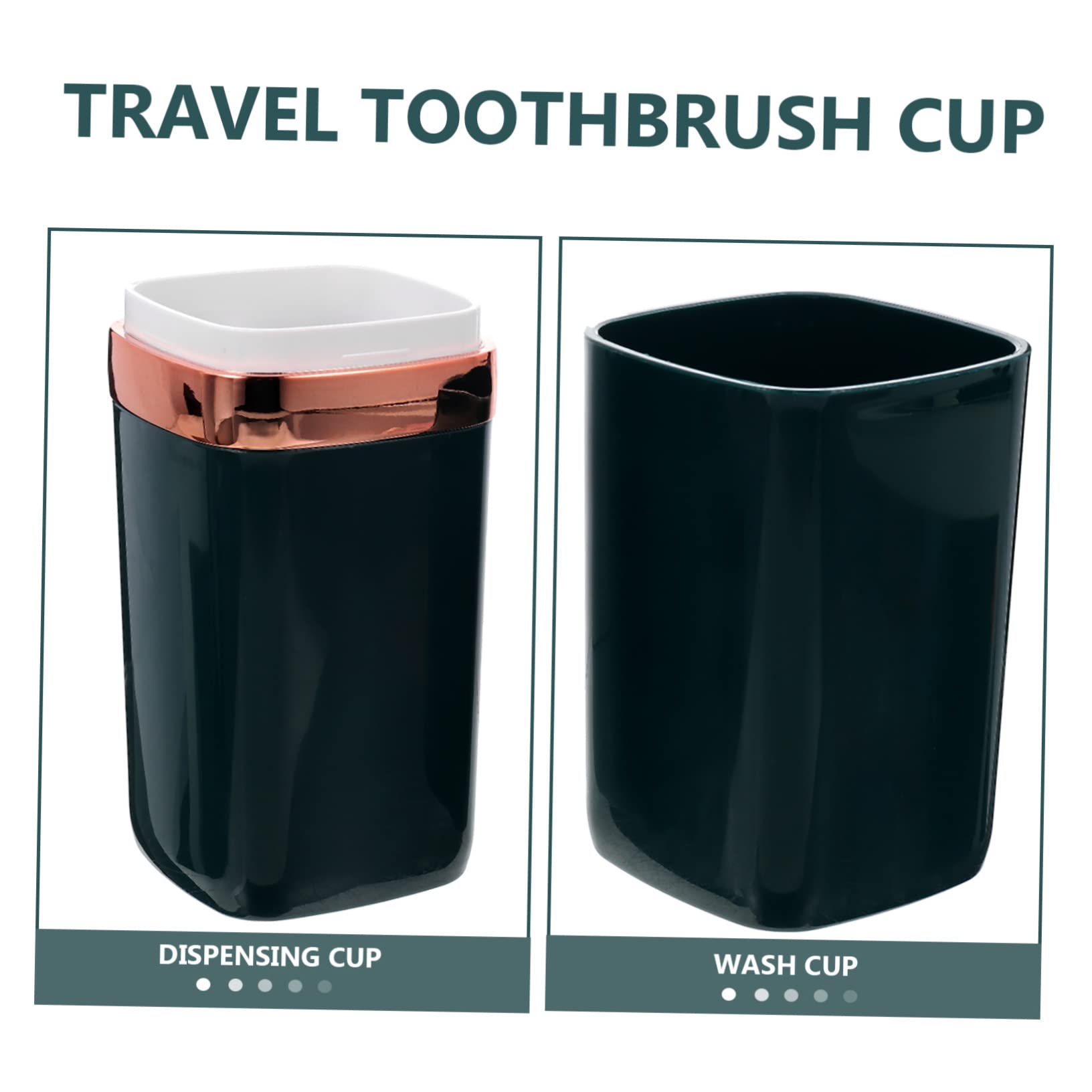 Portaspazzolino da viaggio, 5 pezzi, contenitore portatile per spazzolino da denti, accessorio da esterno, porta spazzolino da denti, custodia portatile da viaggio, tazza da bagno, accessorio da