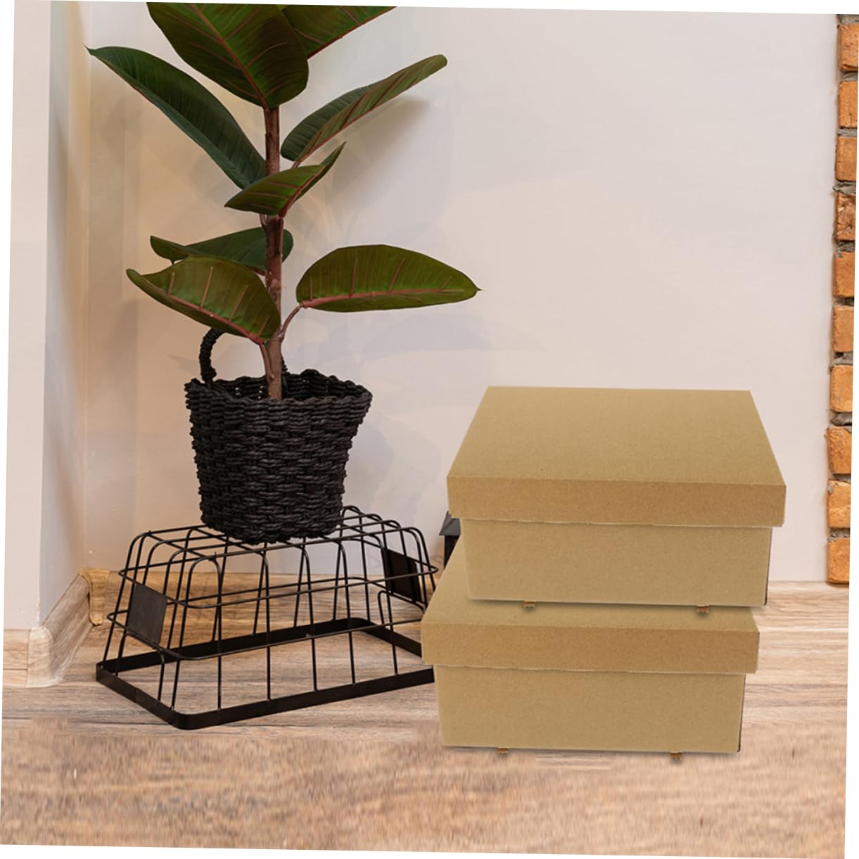 Caja Organizadora de Archivos de Papel Tapa, 4 Piezas, Resistente al Desgaste, para Documentos, Oficina y Escuela