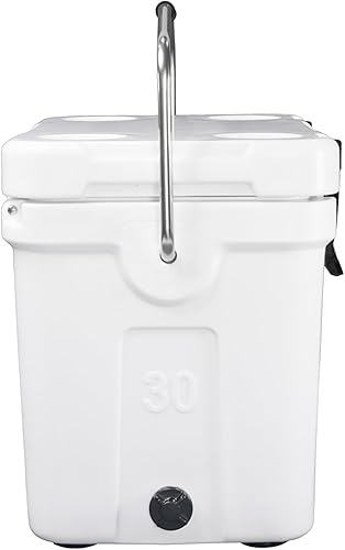 Miniatura 14 de Mammoth Coolers Serie Cruiser, cofre de hielo rígido aislado con construcción duradera de doble pared rotomoldeada, ideal para actividades Beige