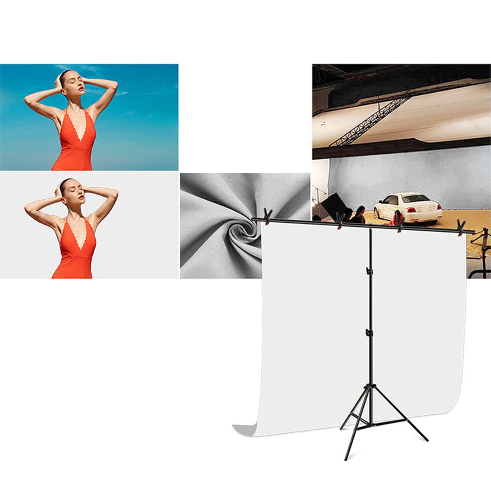 Fotografia o Wysokiej Gęstości Tła Ekran Zasłony Składany do Portretów Sesji Zdjęciowej Party Video Studio Akcesoria (3x6 m/9.84x19.68 stóp #14)