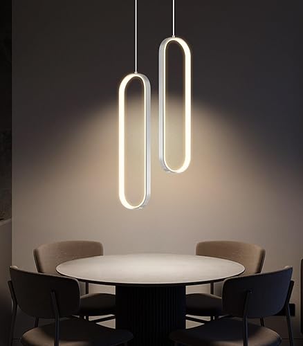 Miniatura 18 de Candelabros LED modernos para entrada de vestíbulo, techo alto, lámparas de escalera largas, regulables, montaje empotrado, alto recibidor,