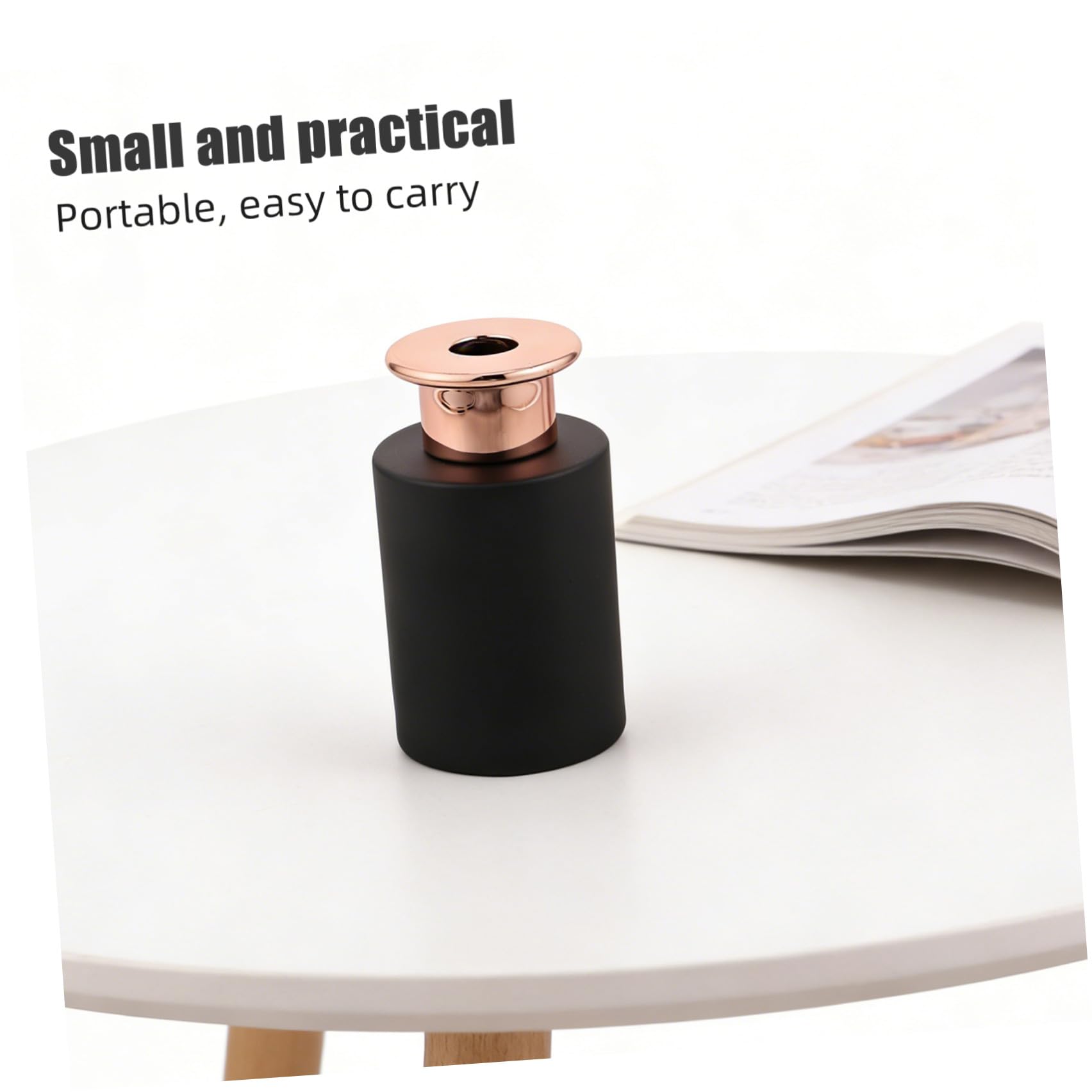 PRETYZOOM 4 Pezzi Diffusore Aromi Vetro 120ml Tappo a Fungo Nero, Ricaricabile e Preserva Autenticità Profumo, per Casa e Creazioni Fai-da-Te