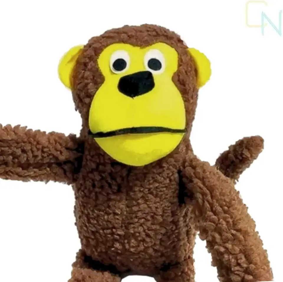 Brinquedo Pelúcia Macaco Amigão Apito Para Cachorro Pet