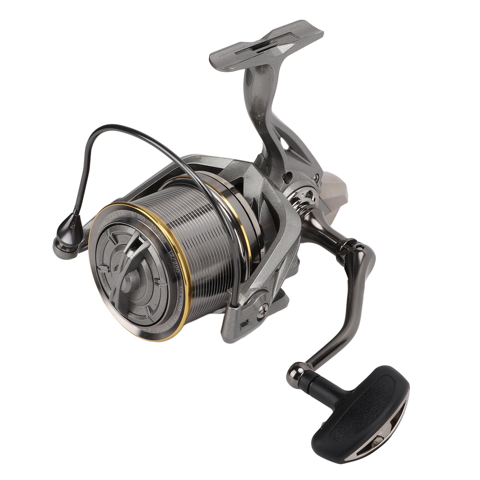 AL Outdoors 4.8:1 kołowrotek spinningowy, łożyska 17+1, lekki nylonowy korpus z metalowym wahaczem i wrzecionem ze stali nierdzewnej, 740g, odpowiedni do rzek i jezior