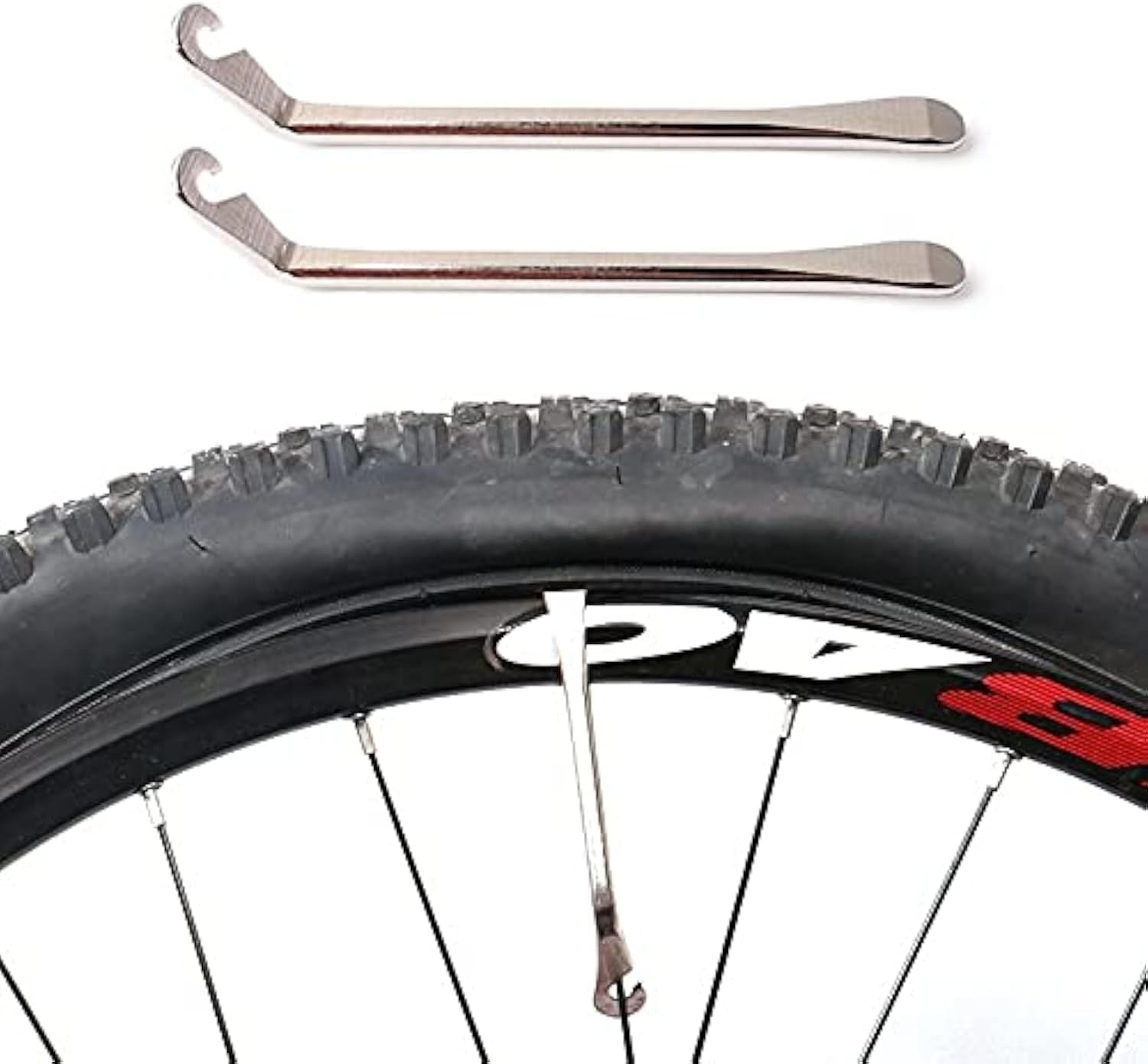 SOLDOUT 2 PCS Tire Lever Bicycle Crowbar Tread Rod Cycling Bike Metal Prying Curved Wheel Repair Tool Hooks Tyre (Pack of 2)
