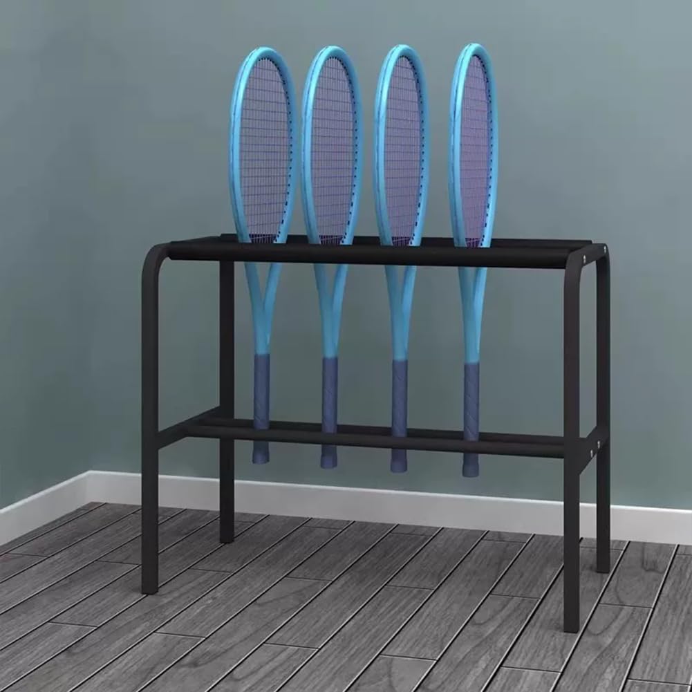 Estante De Almacenamiento De Raquetas De Tenis De Alta Resistencia con Acolchado De Espuma; Soporte De Exhibición De Raquetas De Bádminton, Adecuado para Gimnasios, Escuelas