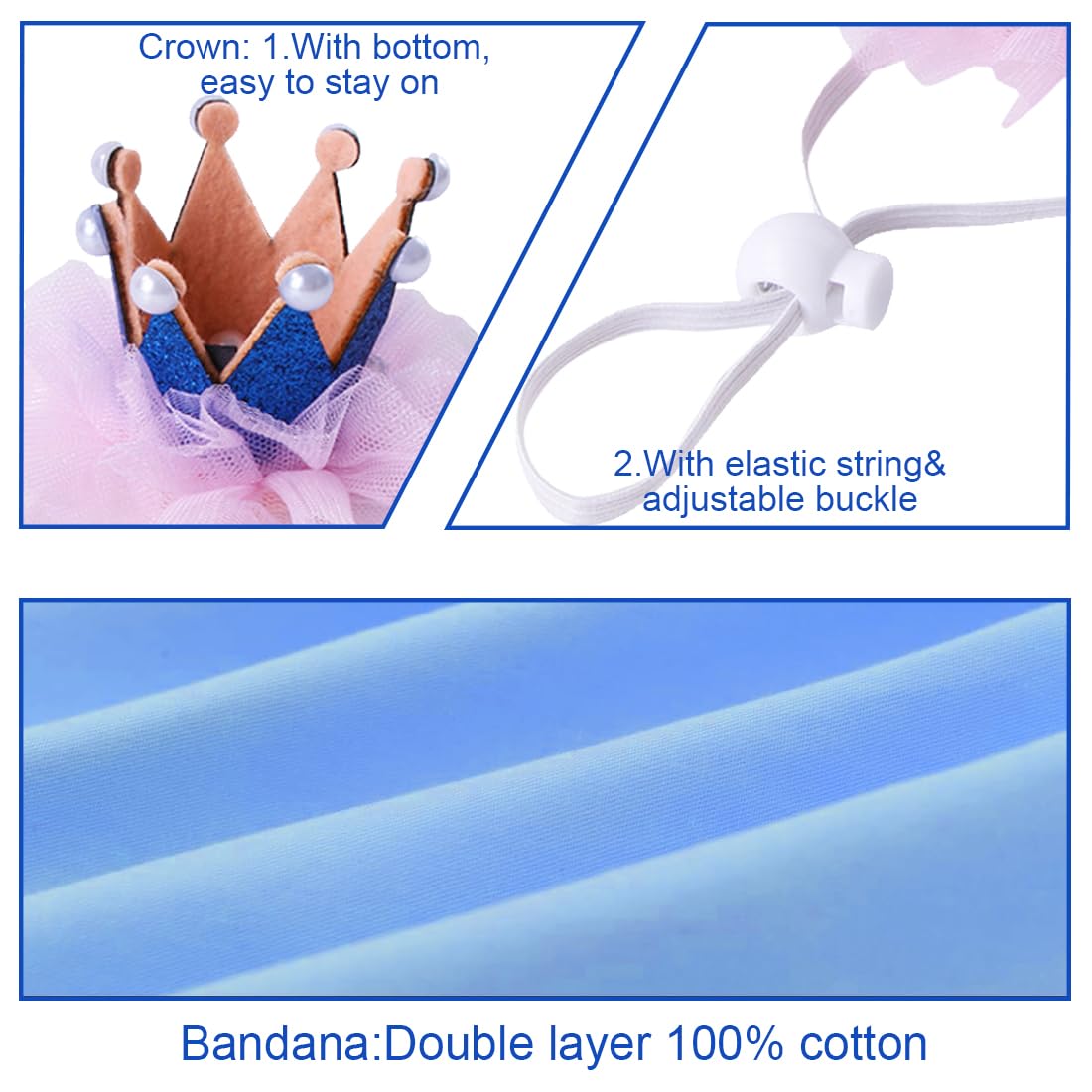 Bandana E Cappello Compleanno Per Cani E Gatti - Decorazione Festa, Rosa, Regolabile - Foto 2